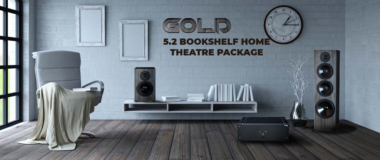 Gold 5.2 Bookshelf Home Theatre Package - INDIQAUDIO